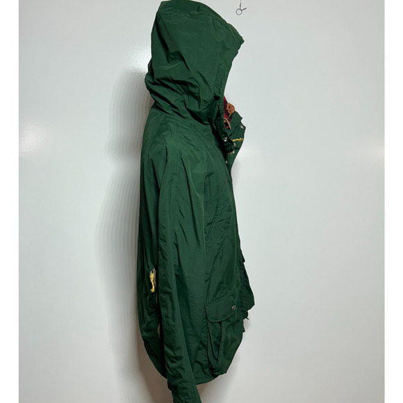 Polo Ralph Lauren Field Coat Parka Mens Large Green Full Zip Snap Plaid Jacket - Picture 4 of 12
